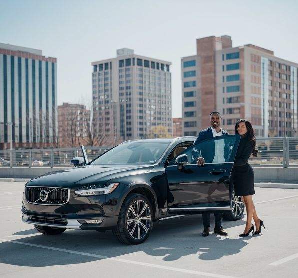 Red-Infiniti-sitting-in-the-grass-with-trees-around-it-after-Infiniti-Certified-Collision-Repair.